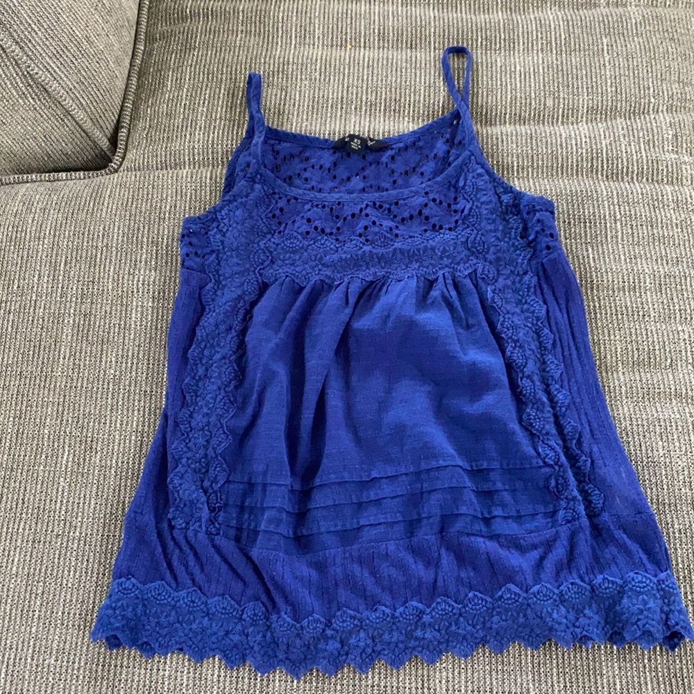 Lucky brand blue top, XS